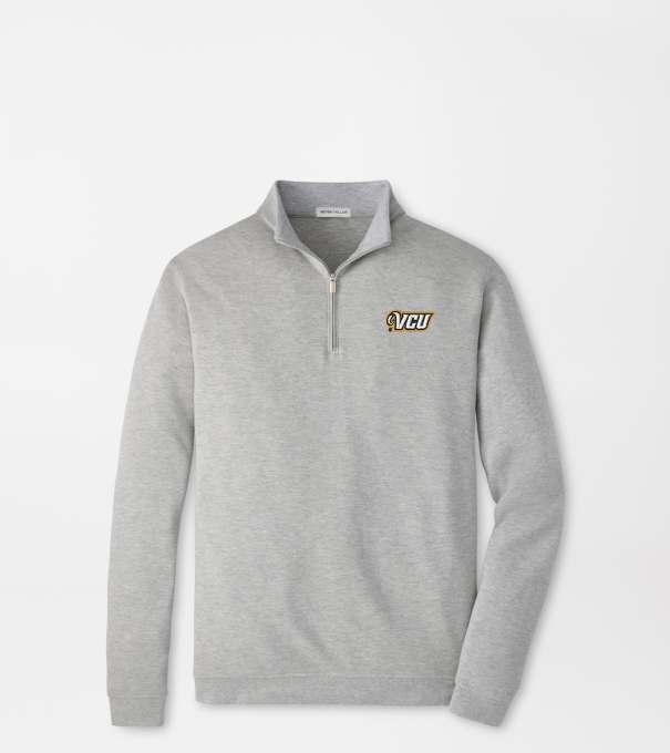 VCU Crown Comfort Quarter-Zip Pullover in Light Grey