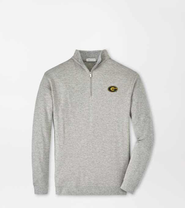 Grambling State Crown Comfort Quarter-Zip Pullover in Light Grey