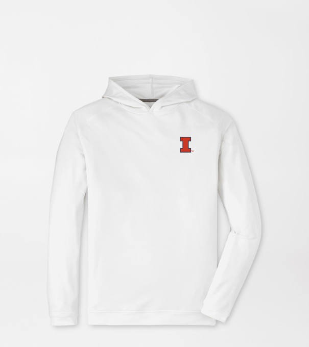 Illinois Pine Performance Hoodie in White