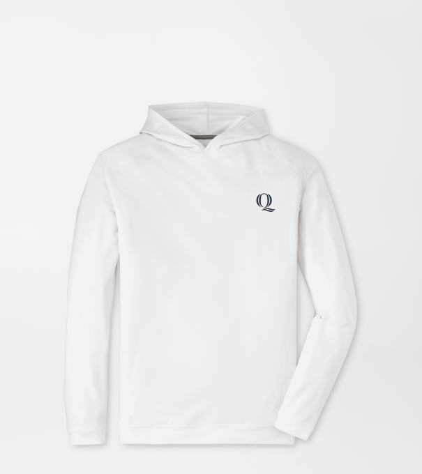 Quinnipiac Pine Performance Hoodie in White
