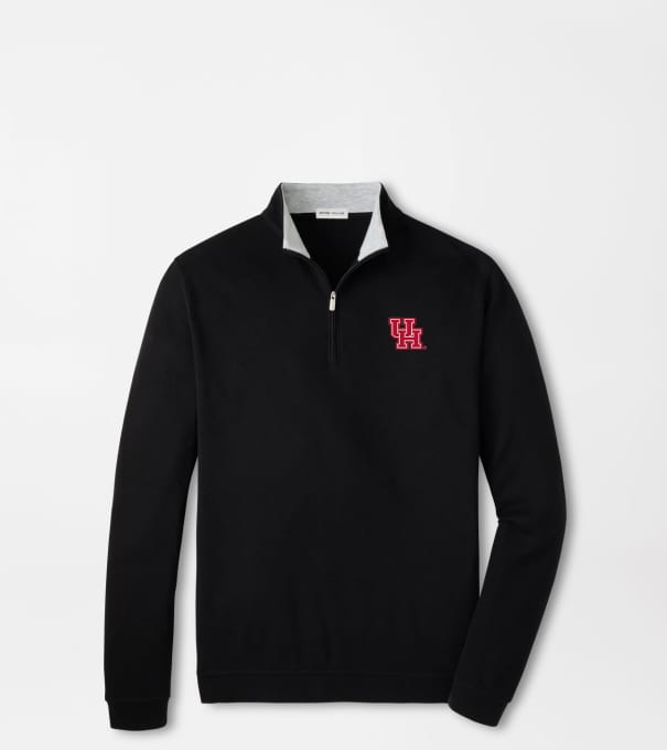 Houston Crown Comfort Quarter-Zip Pullover in Black