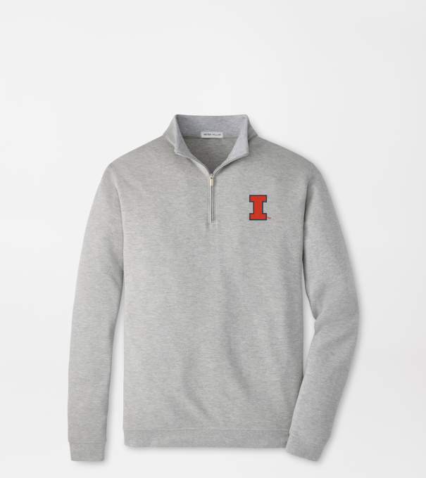 Illinois Crown Comfort Pullover in Light Grey