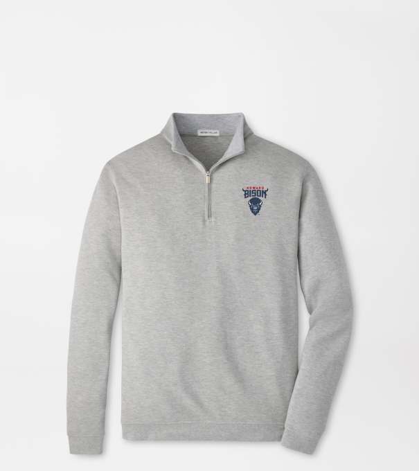 Howard University Crown Comfort Quarter-Zip Pullover in Light Grey