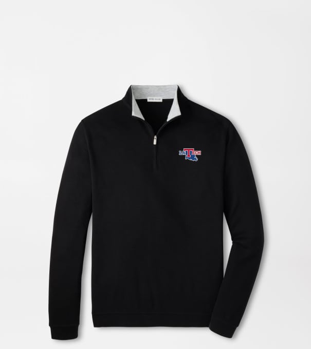 Louisiana Tech Crown Comfort Quarter-Zip Pullover in Black