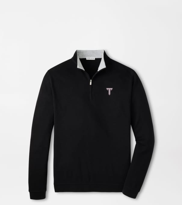Troy Crown Comfort Quarter-Zip Pullover in Black