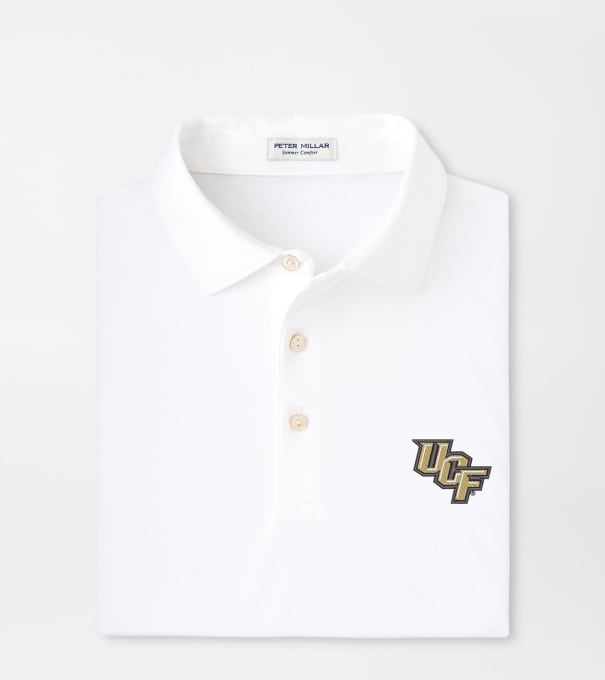 UCF Solid Performance Jersey Polo in White