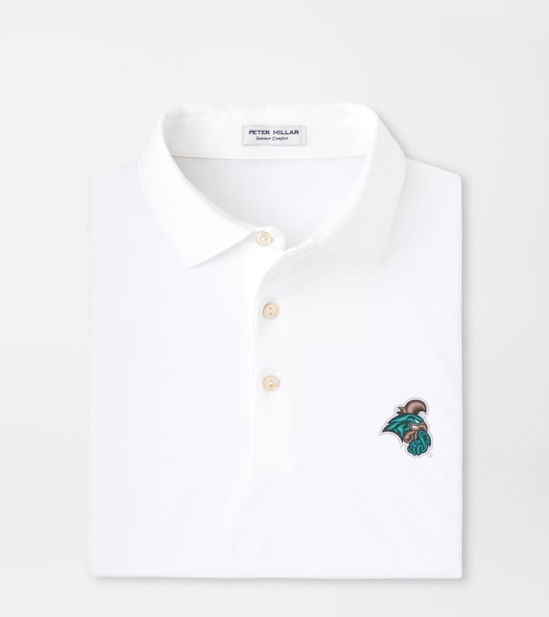 Coastal Carolina Solid Performance Jersey Polo in White