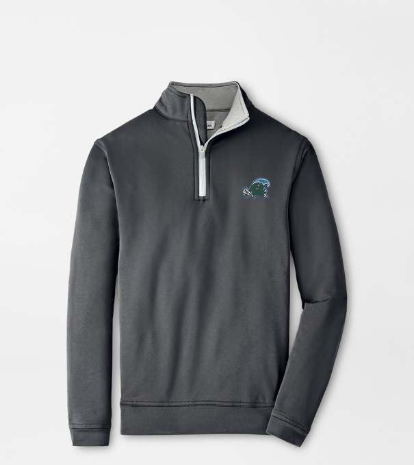 Tulane Green Wave Youth Perth Performance Quarter-Zip in Iron