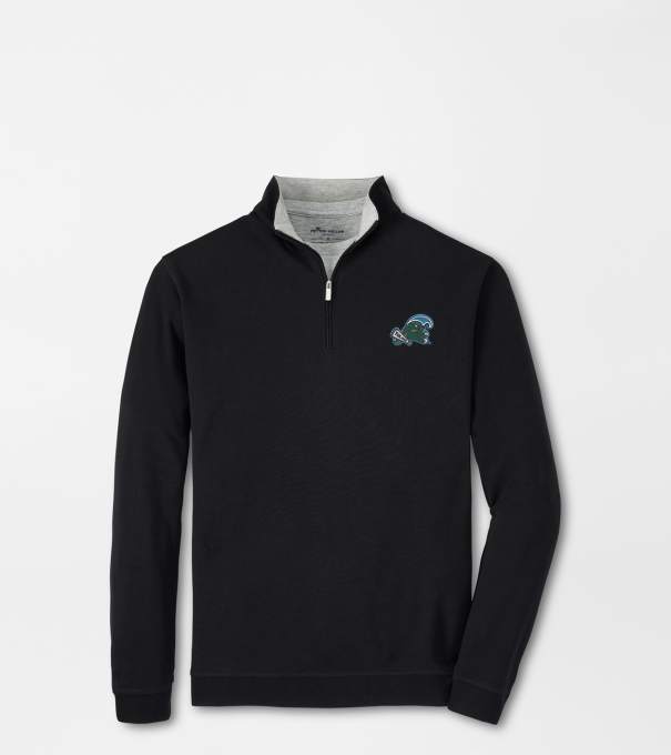 Tulane Green Wave Crown Comfort Pullover in Black