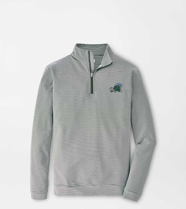 Tulane Green Wave Perth Sugar Stripe Performance Quarter-Zip in Green1/White