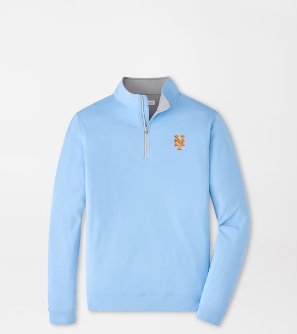 New York Mets Perth Performance Quarter-Zip in Cottage Blue