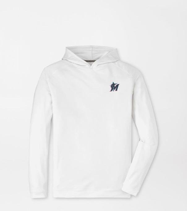 Miami Marlins Pine Performance Hoodie in White