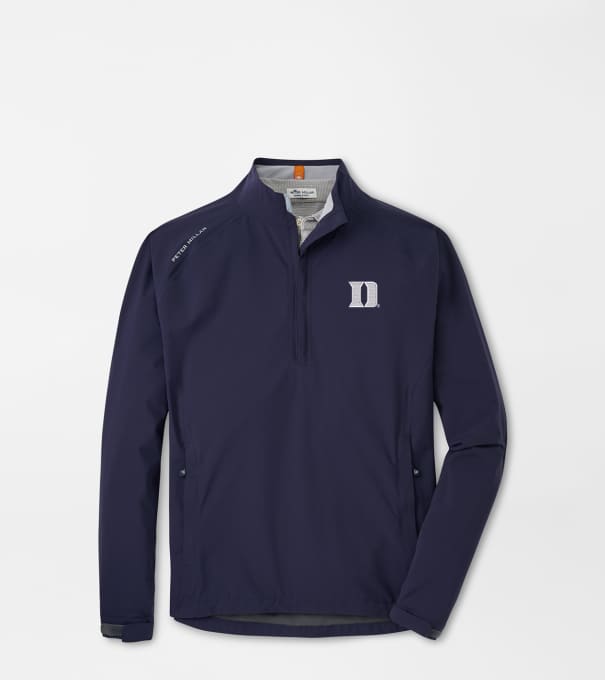 Duke University Shield Half-Zip Rain Shell in Navy
