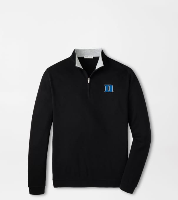 Duke University Crown Comfort Quarter-Zip Pullover in Black
