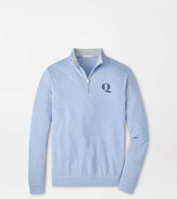 Quinnipiac Crown Comfort Quarter-Zip Pullover in Cottage Blue