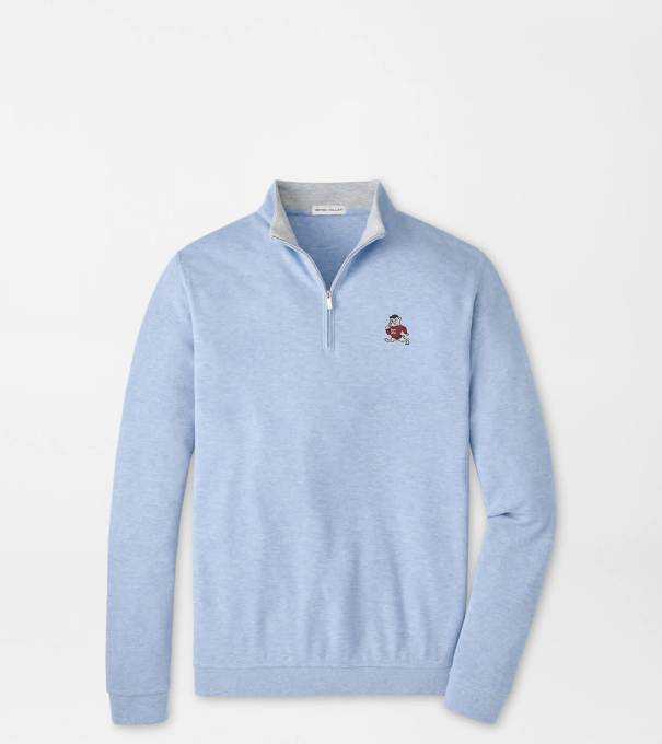 SC State Crown Comfort Quarter-Zip Pullover in Cottage Blue
