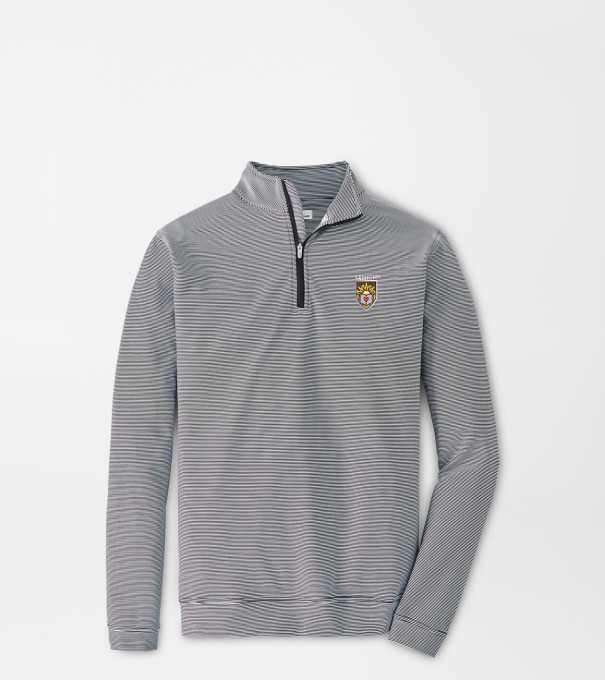 Lehigh Perth Sugar Stripe Performance Quarter-Zip in Black/White