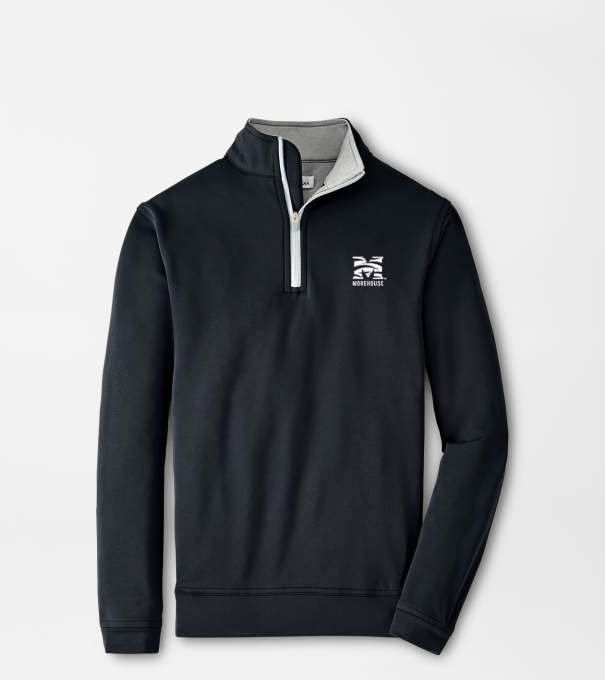 Morehouse College Perth Youth Performance Quarter-Zip in Black