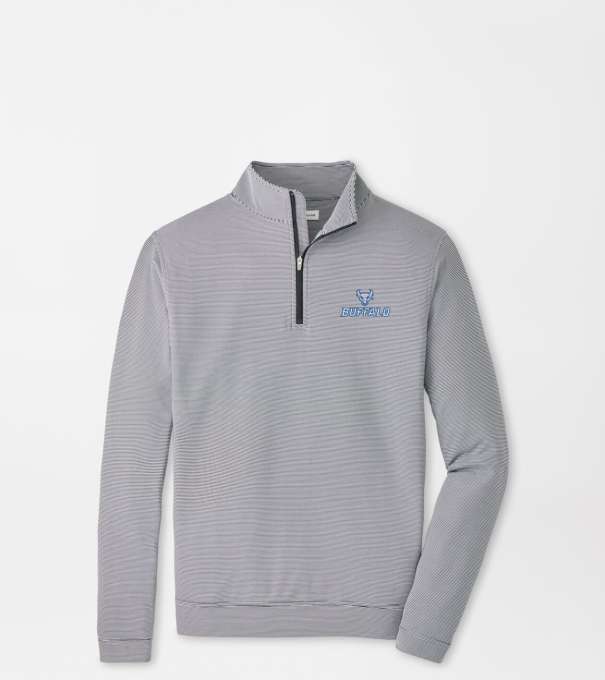 University at Buffalo Perth Sugar Stripe Performance Quarter-Zip in Black/White