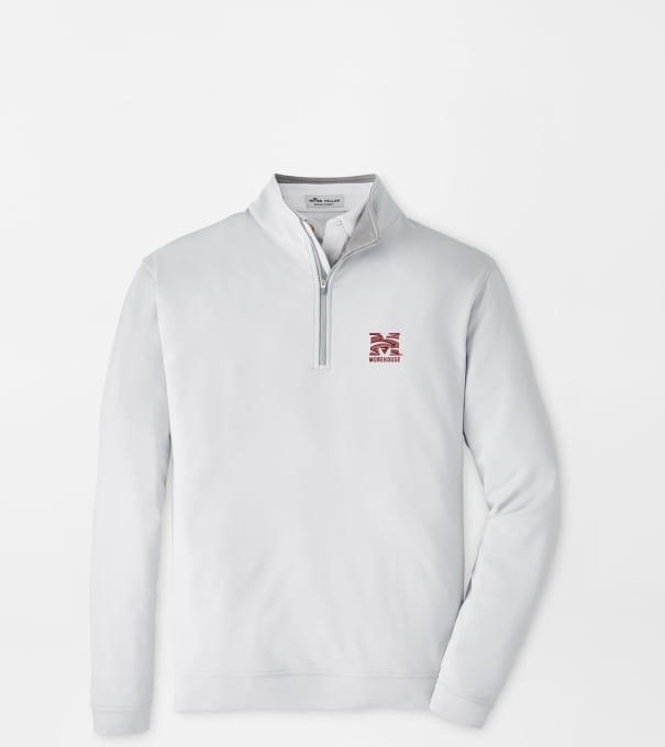 Morehouse College Perth Performance Quarter-Zip in British Grey
