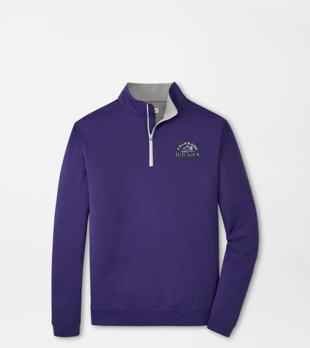 Cooperstown Colorado Rockies Perth Performance Quarter-Zip in Purple2
