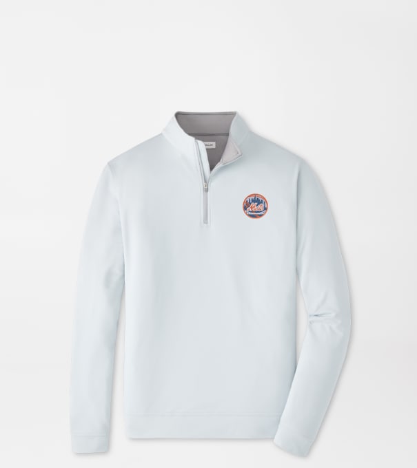 Cooperstown New York Mets Perth Performance Quarter-Zip in British Grey