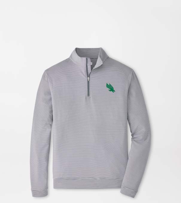 North Texas Perth Sugar Stripe Performance Quarter-Zip in Iron/White
