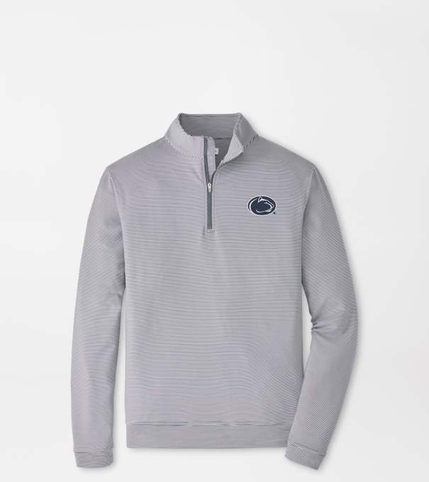 Penn State Perth Sugar Stripe Performance Quarter-Zip in Iron/White