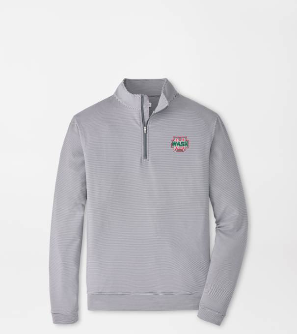 Washington St. Louis Perth Sugar Stripe Performance Quarter-Zip in Iron/White