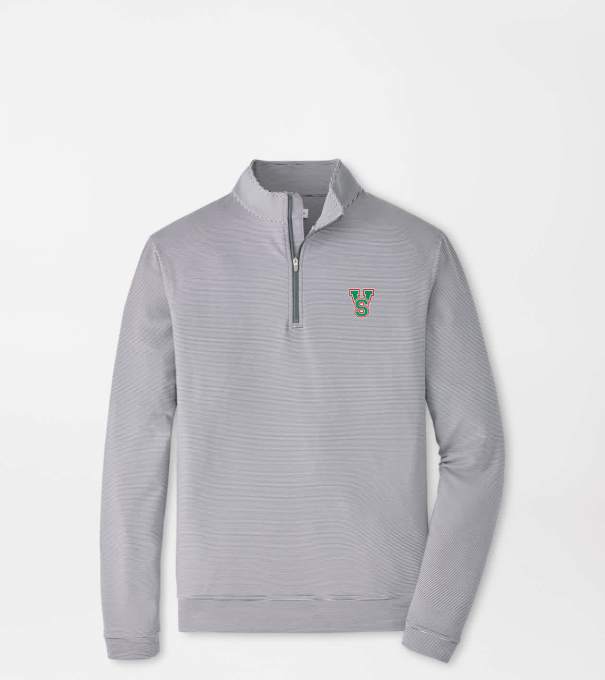 Mississippi Valley State Perth Sugar Stripe Performance Quarter-Zip in Iron/White