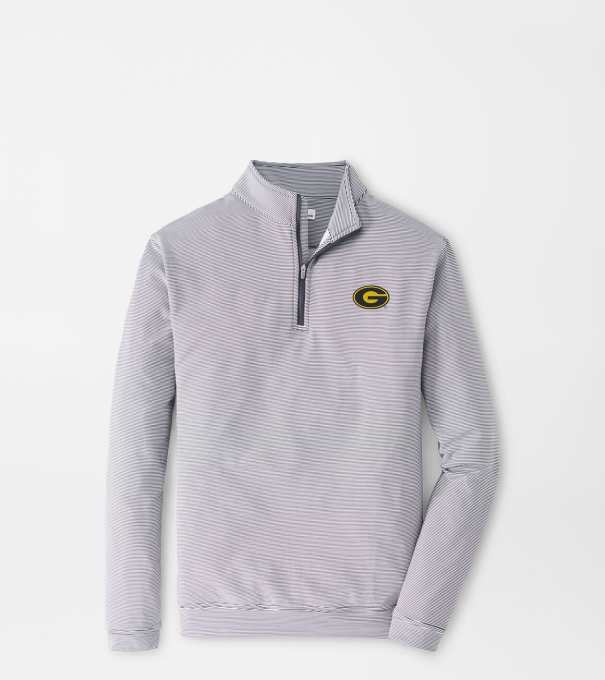 Grambling State Perth Sugar Stripe Performance Quarter-Zip in Iron/White