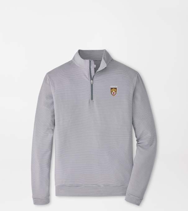 Lehigh Perth Sugar Stripe Performance Quarter-Zip in Iron/White