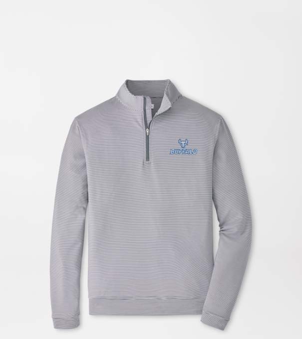 University at Buffalo Perth Sugar Stripe Performance Quarter-Zip in Iron/White