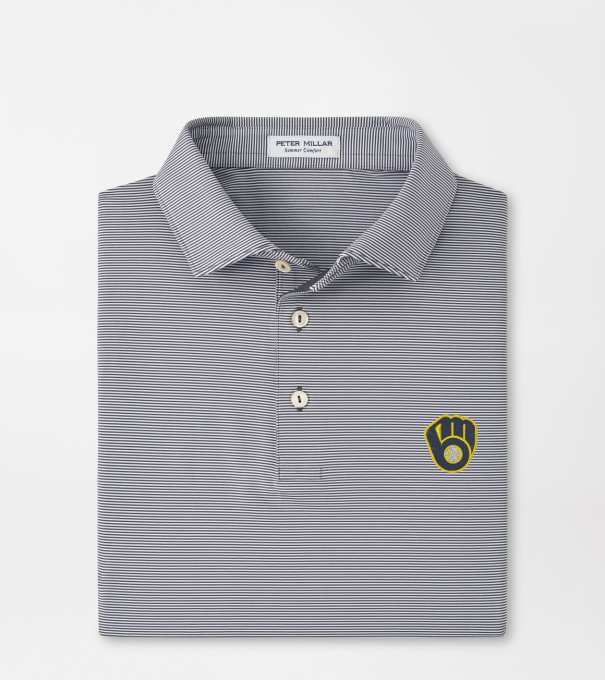 Milwaukee Brewers Jubilee Performance Jersey Polo in Iron