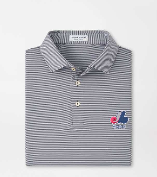 Cooperstown Montreal Expos Jubilee Performance Jersey Polo in Iron
