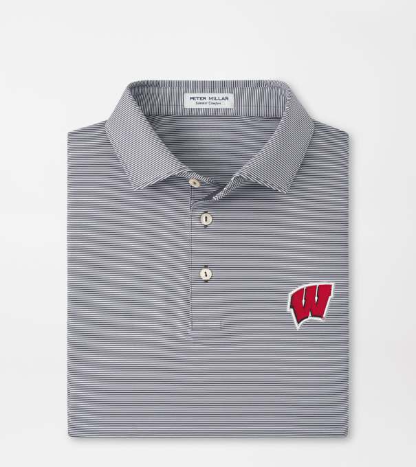 Wisconsin Jubilee Performance Jersey Polo in Iron