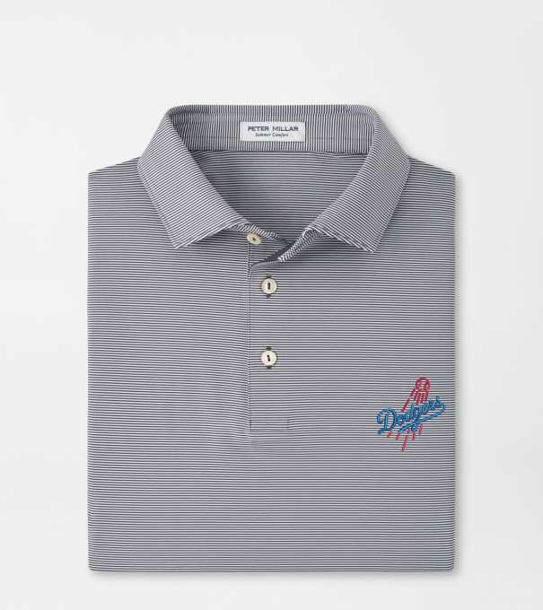 Cooperstown Los Angeles Dodgers Jubilee Performance Jersey Polo in Iron