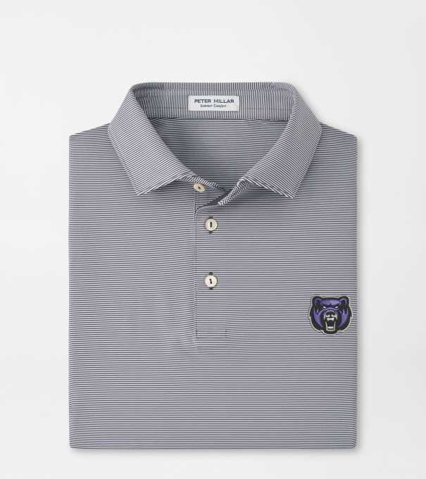 Central Arkansas Jubilee Stripe Performance Polo in Iron