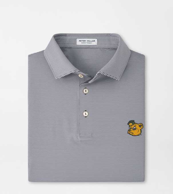 Baylor Vault Jubilee Stripe Performance Polo in Iron
