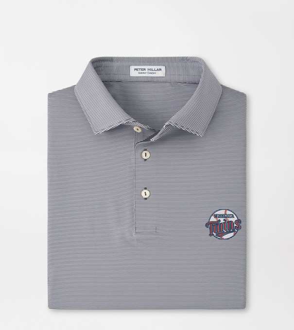Cooperstown Minnesota Twins Jubilee Performance Jersey Polo in Iron