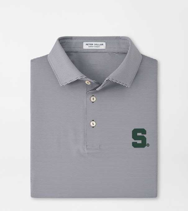Michigan State Jubilee Performance Jersey Polo in Iron