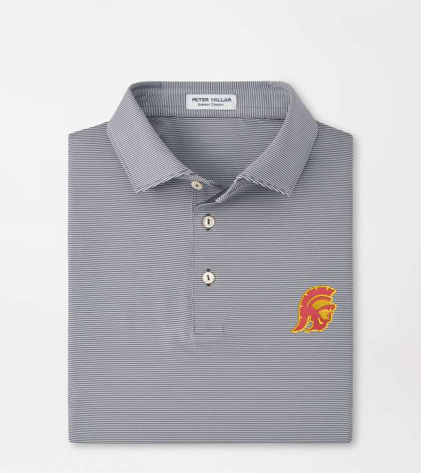 USC Trojan Jubilee Performance Jersey Polo in Iron