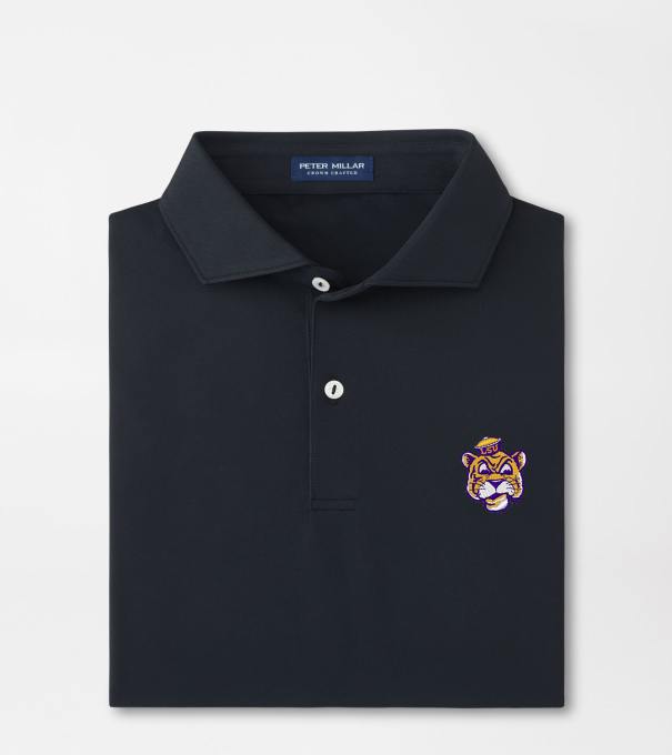LSU Vault Soul Performance Mesh Polo in Black