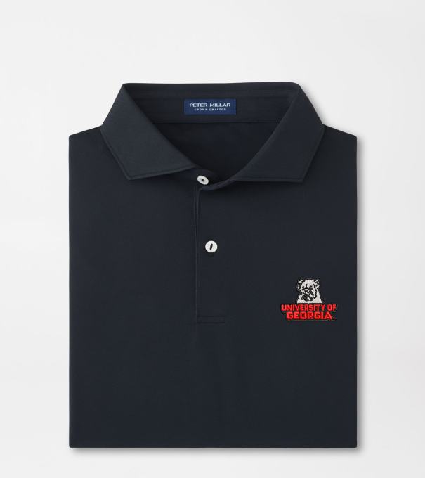Georgia Vault Soul Performance Mesh Polo in Black