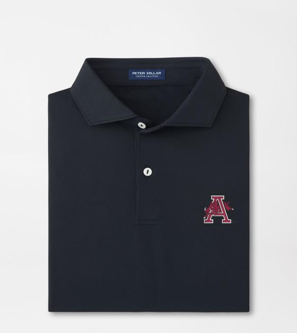 Arkansas Vault Soul Performance Mesh Polo in Black