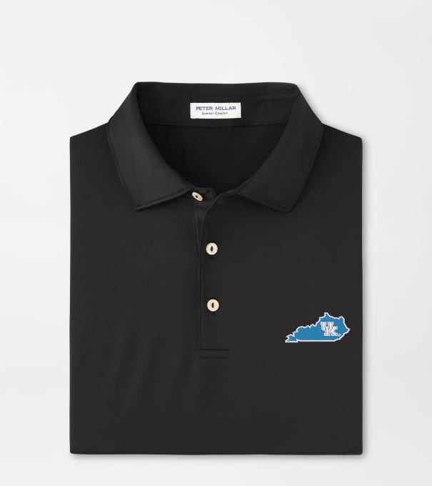 Kentucky Vault Solid Performance Jersey Polo in Black