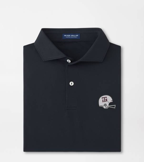 Texas A&M Vault Soul Performance Mesh Polo in Black