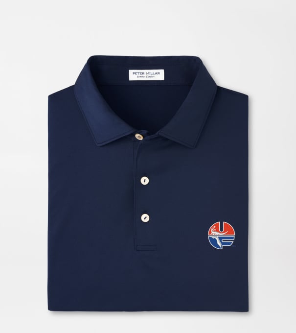 Florida Vault Solid Performance Jersey Polo in Navy