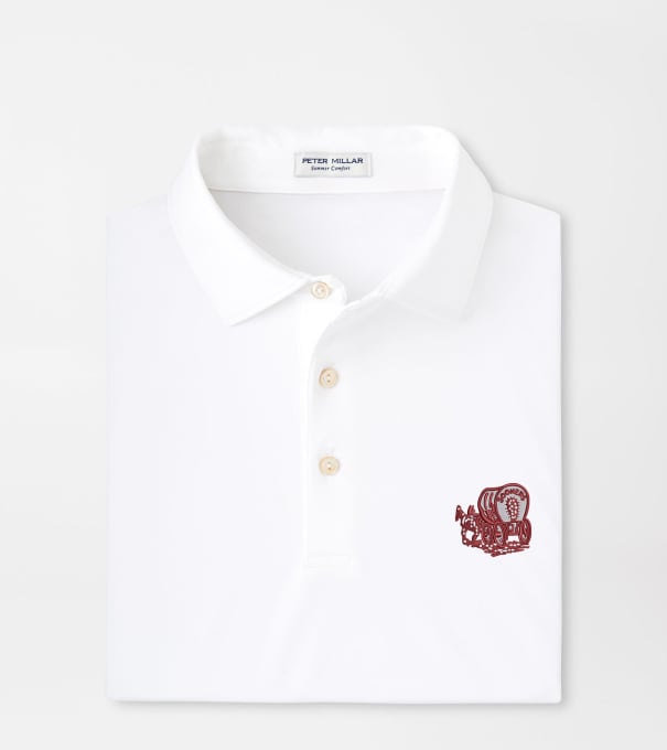 Oklahoma Vault Solid Performance Jersey Polo in White