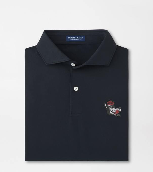 NC State Vault Soul Performance Mesh Polo in Black